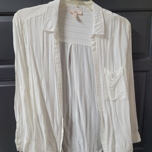 Como Vintage White Button Down Shirt